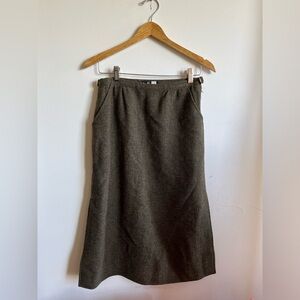 Salvatore Ferragamo Plaid Wool knee-length Skirt